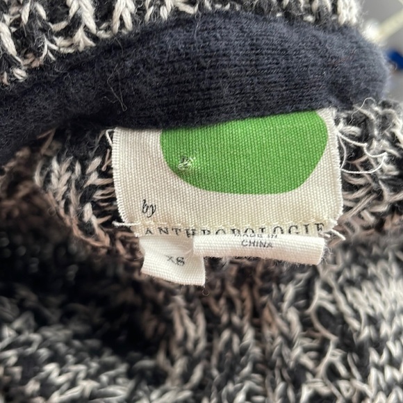 Anthropologie Open Front Cardigan Sweater Marled Chunky Knit Career Casual Sz Xs - Picture 4 of 9